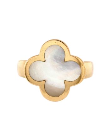 Pure Alhambra Ring 18K Yellow Gold and Mother of Pearl