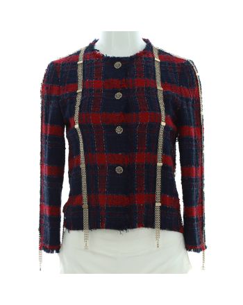 Women's Vintage CC Pending Chains Button Up Jacket Tweed