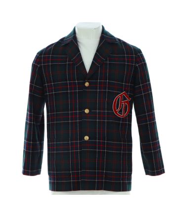 Men's Monaco Single Breasted Jacket Plaid Cashmere